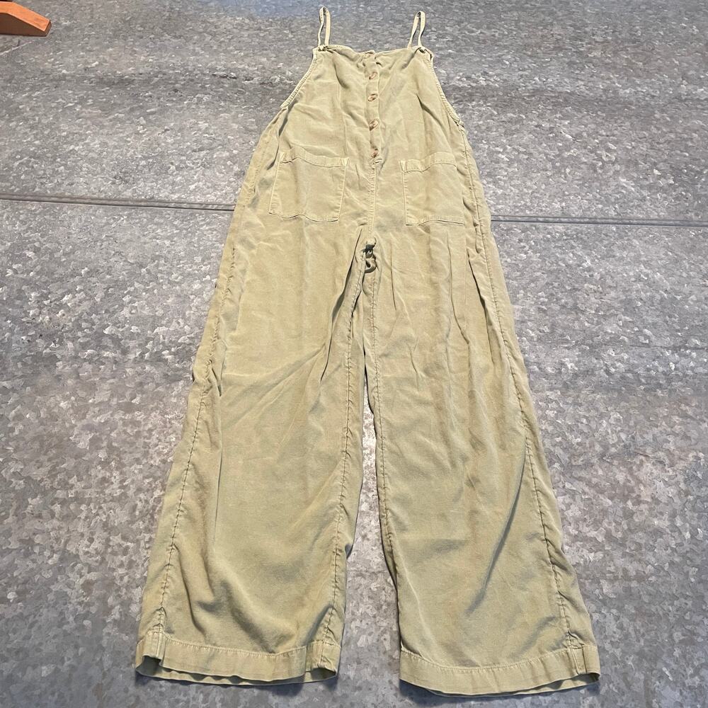 Billabong Beach Cruiser Jumpsuit Utility Overalls Womens Small Sage Green - Picture 2 of 13
